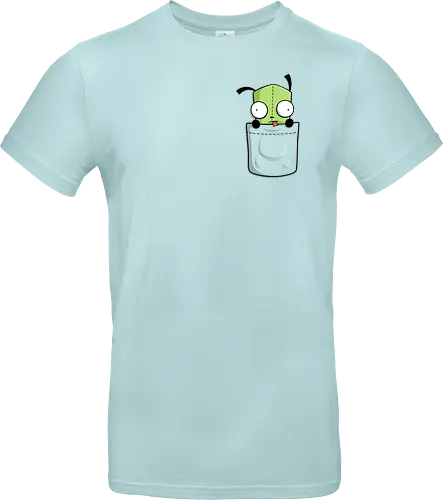 Grüner Roboter Taschenfreund - Cartoon Kunst