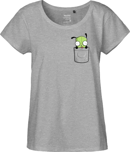 Grüner Roboter Taschenfreund - Cartoon Kunst