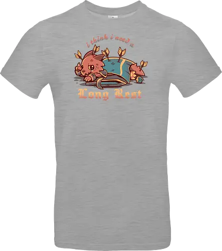 I Think I Need a Long Rest - Pen and Paper, kobold, long rest, dice, d1, dice roll, tabletop, cute, sad kobold, low hp, spell, fantasy, Fantasie, Kreatur, lange Ruhepause - Standard T-Shirt