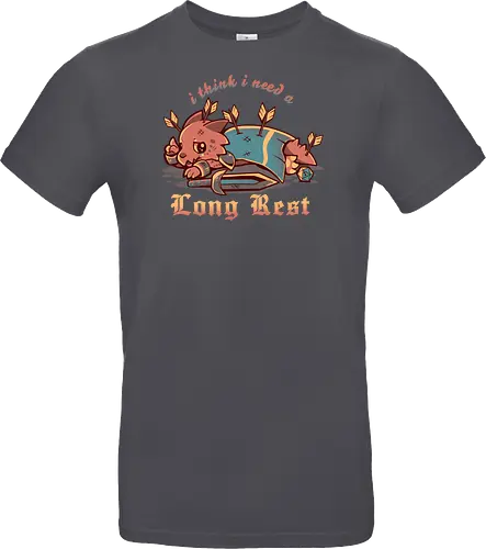 I Think I Need a Long Rest - Pen and Paper, kobold, long rest, dice, d1, dice roll, tabletop, cute, sad kobold, low hp, spell, fantasy, Fantasie, Kreatur, lange Ruhepause - Standard T-Shirt