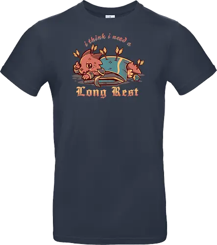 I Think I Need a Long Rest - Pen and Paper, kobold, long rest, dice, d1, dice roll, tabletop, cute, sad kobold, low hp, spell, fantasy, Fantasie, Kreatur, lange Ruhepause - Standard T-Shirt