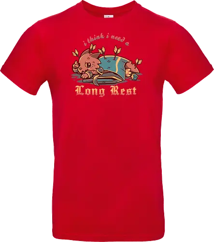 I Think I Need a Long Rest - Pen and Paper, kobold, long rest, dice, d1, dice roll, tabletop, cute, sad kobold, low hp, spell, fantasy, Fantasie, Kreatur, lange Ruhepause - Standard T-Shirt