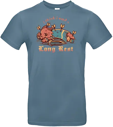 I Think I Need a Long Rest - Pen and Paper, kobold, long rest, dice, d1, dice roll, tabletop, cute, sad kobold, low hp, spell, fantasy, Fantasie, Kreatur, lange Ruhepause - Standard T-Shirt
