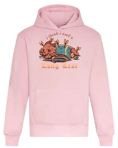 I Think I Need a Long Rest - Pen and Paper, kobold, long rest, dice, d1, dice roll, tabletop, cute, sad kobold, low hp, spell, fantasy, Fantasie, Kreatur, lange Ruhepause - Heavyweight Hoodie