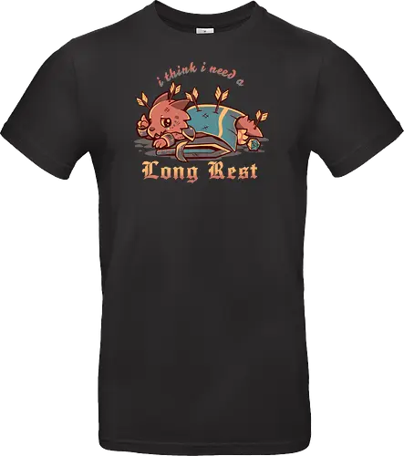 I Think I Need a Long Rest - Pen and Paper, kobold, long rest, dice, d1, dice roll, tabletop, cute, sad kobold, low hp, spell, fantasy, Fantasie, Kreatur, lange Ruhepause - Standard T-Shirt