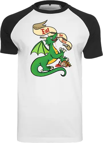 Eat the Rich 2 - Dragon, Drache, Eat the Rich - Raglan T-Shirt