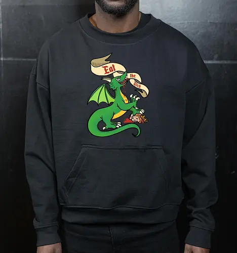 Eat the Rich 2 - Dragon, Drache, Eat the Rich - Cropped Sweatshirt