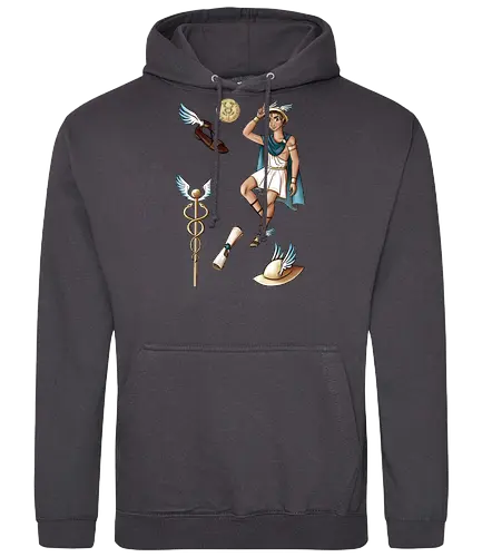 Hermes - hermes, gott, mythologie, caduceus, münze, sandale, flügel - Standard Hoodie