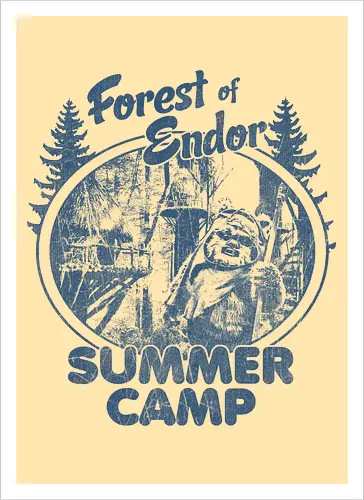 Retro-Wald-Sommercamp Bärenkrieger