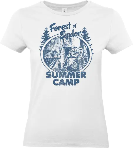 Retro-Wald-Sommercamp Bärenkrieger - Geek-Retro-Design, Nerd-Kultur-Shirt, Galaxie-Krieger-T-Shirt, Vintage-Popkultur, Retro-Sommercamp-Shirt, Waldkrieger-T-Shirt, Vintage-Camp-Abzeichen, Bären-Shirt, Sci-Fi-Wald-Shirt, Galaxie-Camp-Design, Retro-Abzeichen-T-Shirt, Pelzkrieger-Print, Weltraumwald-Shirt, Vintage-Sci-Fi-T-Shirt, Camp-Emblem-Shirt - Standard T-Shirt (Women)