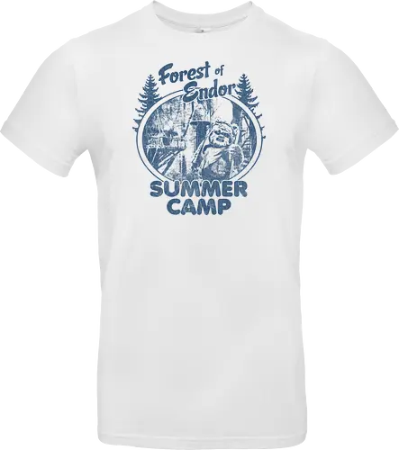 Retro-Wald-Sommercamp Bärenkrieger - Geek-Retro-Design, Nerd-Kultur-Shirt, Galaxie-Krieger-T-Shirt, Vintage-Popkultur, Retro-Sommercamp-Shirt, Waldkrieger-T-Shirt, Vintage-Camp-Abzeichen, Bären-Shirt, Sci-Fi-Wald-Shirt, Galaxie-Camp-Design, Retro-Abzeichen-T-Shirt, Pelzkrieger-Print, Weltraumwald-Shirt, Vintage-Sci-Fi-T-Shirt, Camp-Emblem-Shirt - Standard T-Shirt
