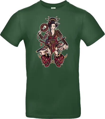 Oni Queen: The Irezumi Geisha Warrior - Japanese geisha shirt, Oni mask graphic tee, Irezumi tattoo apparel, Samurai warrior streetwear, Yakuza aesthetic clothing, Neo traditional tattoo design, Dark Japanese folklore, Edgy alternative fashion, Katana sword girl merch, Demon queen graphic - Standard T-Shirt