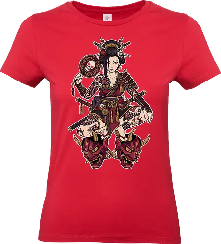 Oni Queen: The Irezumi Geisha Warrior - Japanese geisha shirt, Oni mask graphic tee, Irezumi tattoo apparel, Samurai warrior streetwear, Yakuza aesthetic clothing, Neo traditional tattoo design, Dark Japanese folklore, Edgy alternative fashion, Katana sword girl merch, Demon queen graphic - Standard T-Shirt (Women)