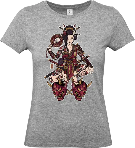 Oni Queen: The Irezumi Geisha Warrior - Japanese geisha shirt, Oni mask graphic tee, Irezumi tattoo apparel, Samurai warrior streetwear, Yakuza aesthetic clothing, Neo traditional tattoo design, Dark Japanese folklore, Edgy alternative fashion, Katana sword girl merch, Demon queen graphic - Standard T-Shirt (Women)