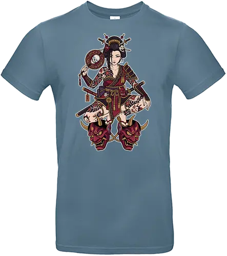 Oni Queen: The Irezumi Geisha Warrior - Japanese geisha shirt, Oni mask graphic tee, Irezumi tattoo apparel, Samurai warrior streetwear, Yakuza aesthetic clothing, Neo traditional tattoo design, Dark Japanese folklore, Edgy alternative fashion, Katana sword girl merch, Demon queen graphic - Standard T-Shirt