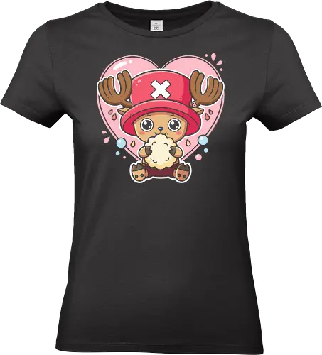 Sweet Shock: Chopper's Cotton Candy Love - Chopper cotton candy shirt, One Piece graphic tee, kawaii anime apparel, Straw Hat pirate merch, pastel otaku streetwear, cute reindeer anime design, funny anime face clothing, pink heart anime shirt, sweet aesthetic manga tee, Tony Tony Chopper merchandise - Standard T-Shirt (Women)