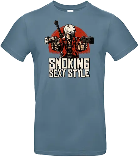 Devil Hunter Western - Video Game, Game, Adventure, Fantasy, Demon, Demons, Demon Hunter, Hack And Slash, Nerd, Geek, Devil, Games, Rpg, Smoking, Sexy, Style, Stylish, Western, Video Games, Classic - Standard T-Shirt