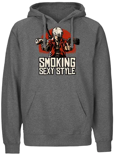 Devil Hunter Western - Video Game, Game, Adventure, Fantasy, Demon, Demons, Demon Hunter, Hack And Slash, Nerd, Geek, Devil, Games, Rpg, Smoking, Sexy, Style, Stylish, Western, Video Games, Classic - Fairtrade Hoodie