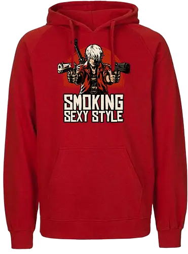 Devil Hunter Western - Video Game, Game, Adventure, Fantasy, Demon, Demons, Demon Hunter, Hack And Slash, Nerd, Geek, Devil, Games, Rpg, Smoking, Sexy, Style, Stylish, Western, Video Games, Classic - Fairtrade Hoodie