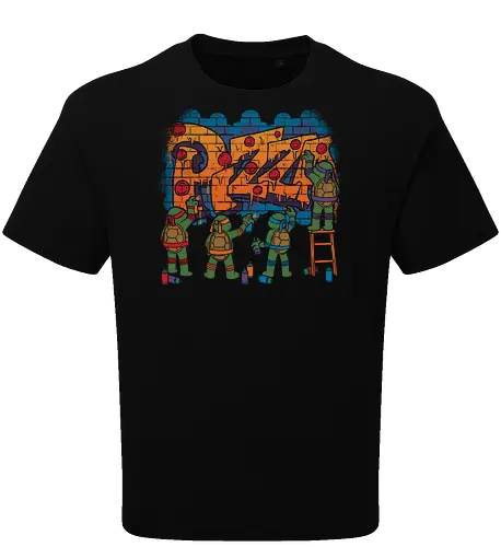 Pizza Turtle Graffiti - Vintage Movie Comic