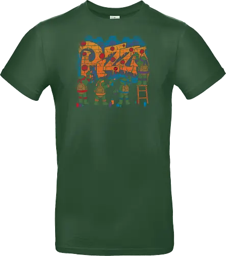 Pizza Turtle Graffiti - Vintage Movie Comic