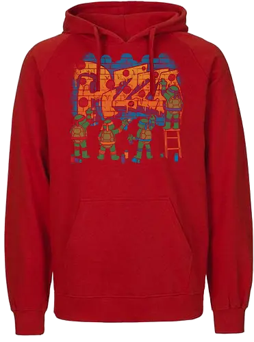 Pizza Turtle Graffiti - Vintage Movie Comic - turtle, ninja, tv show, classic, animation, vintage, comics, movie, retro, martial art, fast food, pizza, graffiti - Fairtrade Hoodie