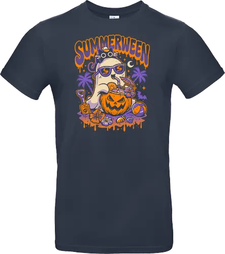 Summerween Beach Day - Ghost and Cat