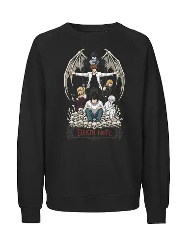 Legacy of the Notebook - Light Yagami merch, L Lawliet graphic tee, Ryuk Shinigami apparel, anime poster streetwear, psychological anime clothing, gothic anime tee, edgy otaku fashion, classic manga merchandise, Kira and L design - Fairtrade Sweatshirt
