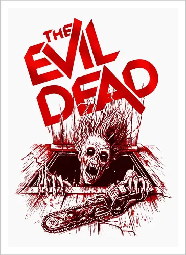 Untoter aus der Tiefe – Horror Zombie - evil dead, horror, zombie, undead, monster, halloween, horrorfilm, grusel, scary, cult movie, retro horror, horror fan, splatter, scream, creepy, dark art, geek, nerd, fright, terror - Artprint