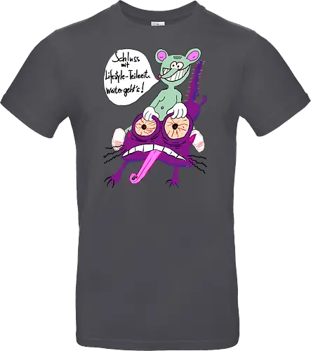 Lifestyle-Teilzeit - Arbeit, Zeitarbeit, Wirtschaft, Neoliberalismus, Erschöpfung, Toons, müde - Standard T-Shirt