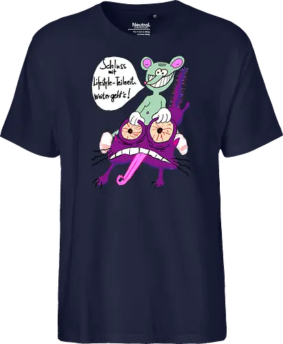 Lifestyle-Teilzeit - Arbeit, Zeitarbeit, Wirtschaft, Neoliberalismus, Erschöpfung, Toons, müde - Fairtrade T-Shirt