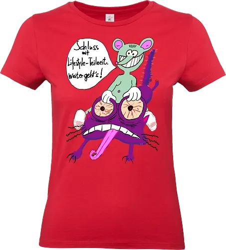 Lifestyle-Teilzeit - Arbeit, Zeitarbeit, Wirtschaft, Neoliberalismus, Erschöpfung, Toons - Standard T-Shirt (Women)