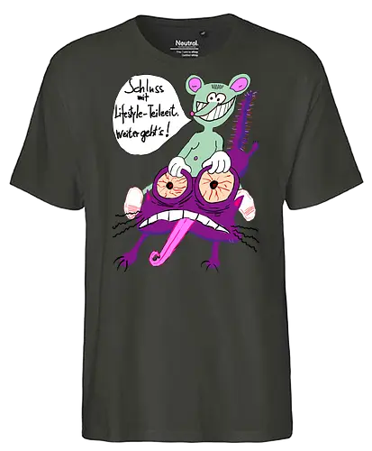 Lifestyle-Teilzeit - Arbeit, Zeitarbeit, Wirtschaft, Neoliberalismus, Erschöpfung, Toons - Fairtrade T-Shirt