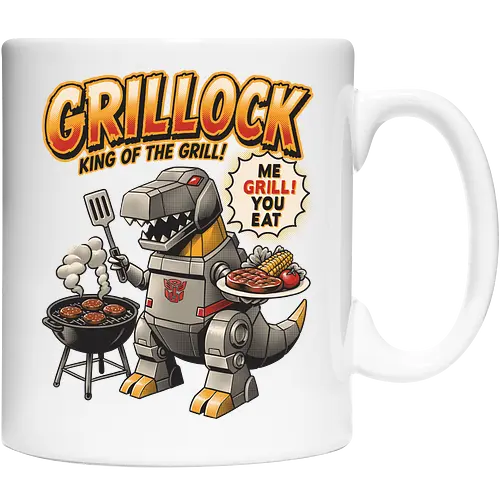 Grillock Me Grill You Eat – Lustiges Retro-Roboter-Dinosaurier-Barbecue