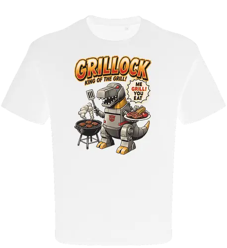 Grillock Me Grill You Eat – Lustiges Retro-Roboter-Dinosaurier-Barbecue