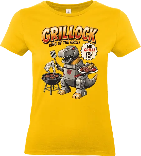 Grillock Me Grill You Eat – Lustiges Retro-Roboter-Dinosaurier-Barbecue - Standard T-Shirt (Women)