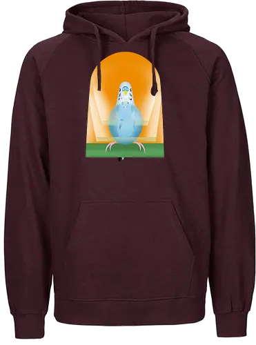 Schaukelnder Wellensittich - Wellensittich, Budgie, Papagei, Sittich, niedlich, parakeet, bird lover, birb - Fairtrade Hoodie