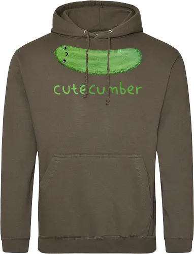 Animierte Grüne Gurke Kleine Augen Schüchtern Wortspiel