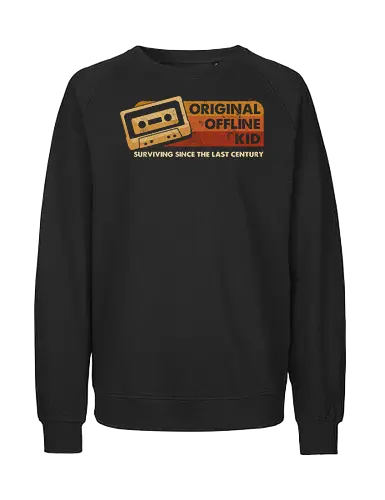 Original Offline Kid - koalatees, koala, koalastudio, too old, cassette, millennial, offline, retro, vintage, nostalgia, 90s, rewind, funny - Fairtrade Sweatshirt