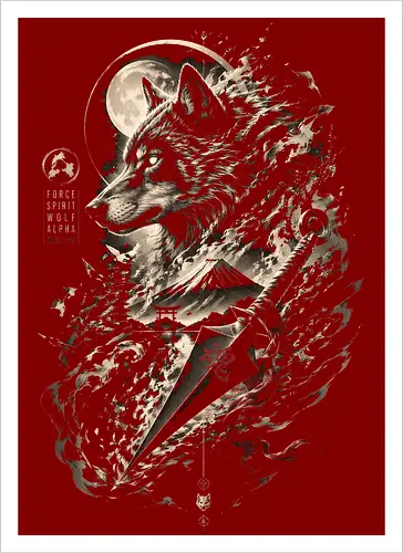 Wolf Sword Under Moonlight