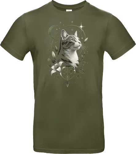Celestial Cat with Lilies