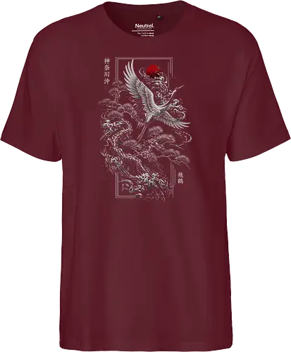 Crane with Rising Sun