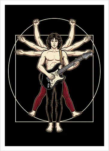 The Vitruvian Rockstar: Anatomy of a Guitar God