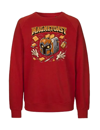 Magnetic Mutant Toaster - magentoast, toaster, breakfast, superhero, villain, parody, funny, geek, nerd, comic, toast, retro, humor, comic con gear, funny superhero design - Fairtrade Sweatshirt