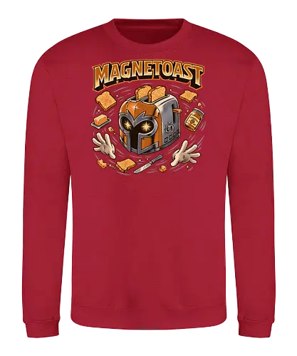 Magnetic Mutant Toaster - magentoast, toaster, breakfast, superhero, villain, parody, funny, geek, nerd, comic, toast, retro, humor, comic con gear, funny superhero design - Sweatshirt