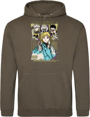 Witch Apprentice Magic - Coco manga, witch apprentice, magic fantasy anime, Qifrey sensei, anime spellbook, occult symbols art, fantasy witch art, anime merchandise - Standard Hoodie