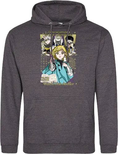 Witch Apprentice Magic - Coco manga, witch apprentice, magic fantasy anime, Qifrey sensei, anime spellbook, occult symbols art, fantasy witch art, anime merchandise - Standard Hoodie
