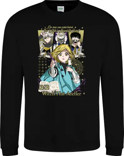 Witch Apprentice Magic - Coco manga, witch apprentice, magic fantasy anime, Qifrey sensei, anime spellbook, occult symbols art, fantasy witch art, anime merchandise - Sweatshirt