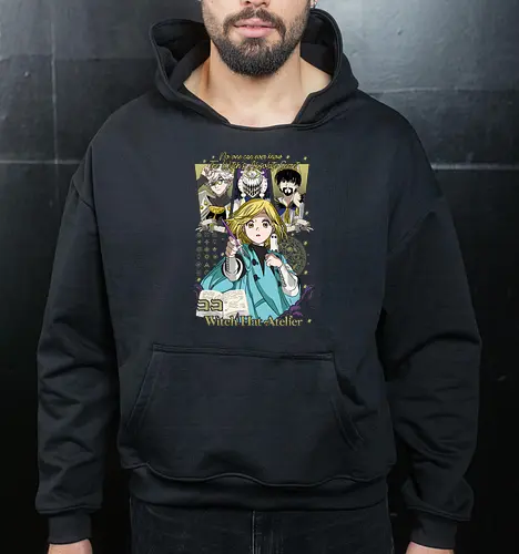 Witch Apprentice Magic - Coco manga, witch apprentice, magic fantasy anime, Qifrey sensei, anime spellbook, occult symbols art, fantasy witch art, anime merchandise - Cropped Hoodie