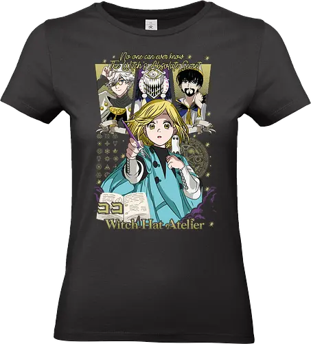 Witch Apprentice Magic - Coco manga, witch apprentice, magic fantasy anime, Qifrey sensei, anime spellbook, occult symbols art, fantasy witch art, anime merchandise - Standard T-Shirt (Women)